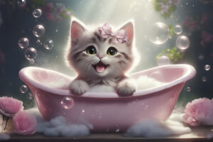 bubble bath kitty 9