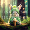 Green Dress Bunnies