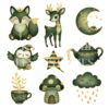 Green & Gold Fashion Girls