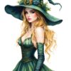 Green & Gold Fashion Girls
